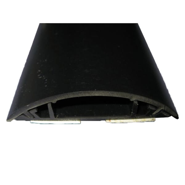 Kable Kontrol Cable Protector, 1/2 in H, 59 in L, 2-1/2 in W, 1 Channel, PVC, Black FC9553 - main